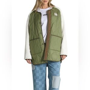 Vans Peake Quilted Liner Coat reversible Jacket Womens medium